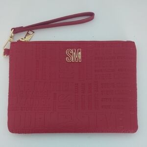 Steve Madden Embossed Red Wristlet
